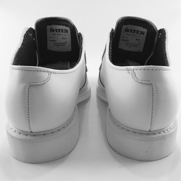 Bates Lites mens Leather uniform shoes  White 9E main image 4